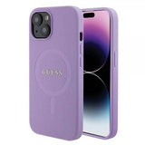 Guess iPhone 15 Plus Deksel Saffiano MagSafe Lilla