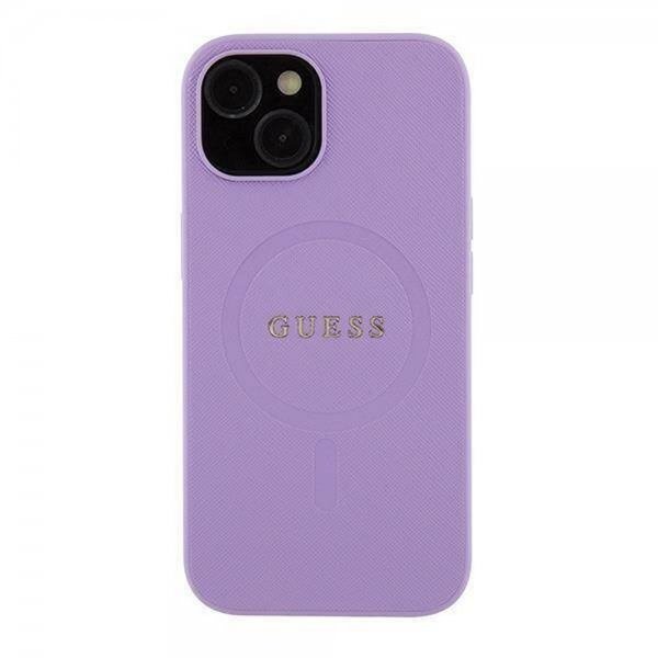 Guess iPhone 15 Plus Deksel Saffiano MagSafe Lilla
