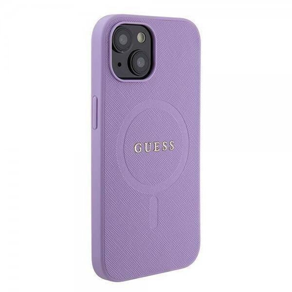 Guess iPhone 15 Plus Deksel Saffiano MagSafe Lilla