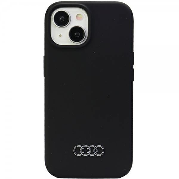 Audi iPhone 15 Plus Deksel Silikoni Svart