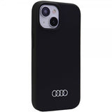 Audi iPhone 15 Plus Deksel Silikoni Svart