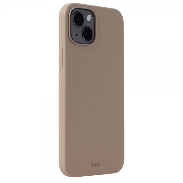 holdit iPhone 15 Plus Deksel Silikon Mocha Brown