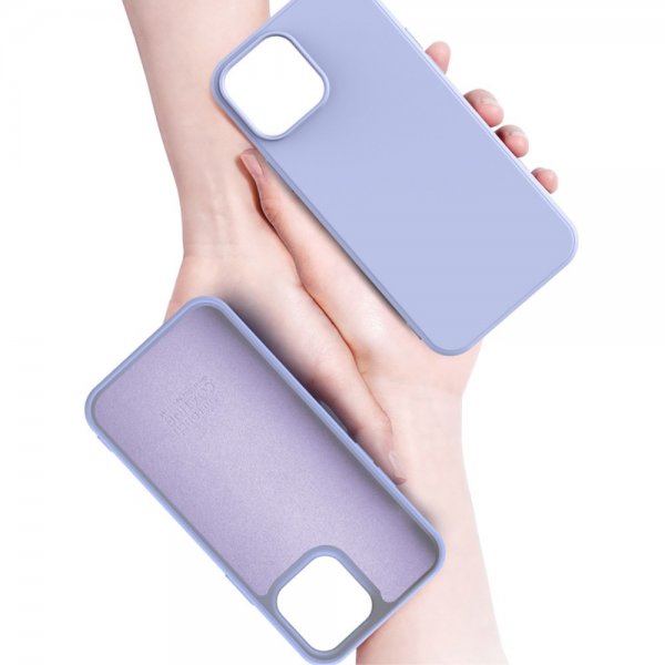 X-Level iPhone 15 Plus Deksel Silikontekstur Lilla