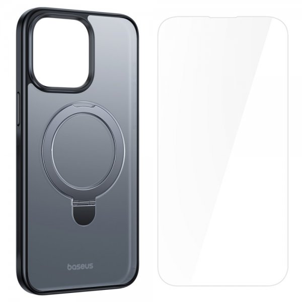 Baseus iPhone 15 Plus Deksel Smart Ring Series MagSafe Svart