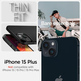 Spigen iPhone 15 Plus Deksel Thin Fit Svart