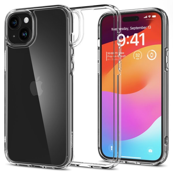 Spigen iPhone 15 Plus Deksel Ultra Hybrid Crystal Clear