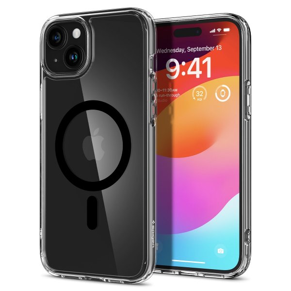 Spigen iPhone 15 Plus Deksel Ultra Hybrid MagFit Svart