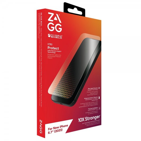 Zagg InvisibleShield iPhone 15 Plus Skjermbeskytter Glass XTR3