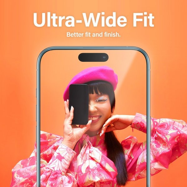 PanzerGlass iPhone 15 Plus Skjermbeskytter Ultra-Wide Fit EasyAligner