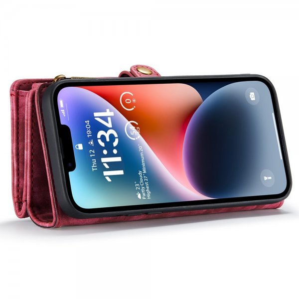 CaseMe iPhone 15 Pro Etui 008 Series Avtakbart Deksel Rød