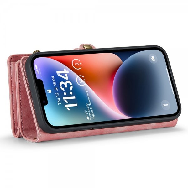 CaseMe iPhone 15 Pro Etui 008 Series Avtakbart Deksel Rosa