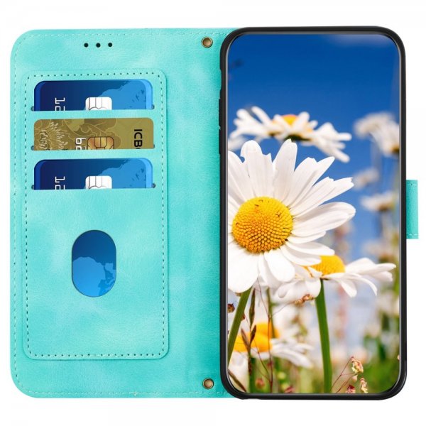 iPhone 15 Pro Etui Blomstermønster Grønn