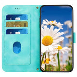 iPhone 15 Pro Etui Blomstermønster Grønn