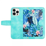iPhone 15 Pro Etui Blomstermønster Grønn
