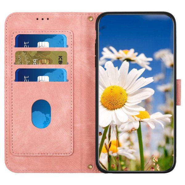 iPhone 15 Pro Etui Blomstermønster Rosa