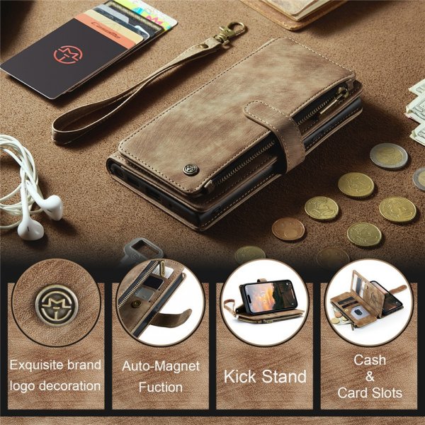 CaseMe iPhone 15 Pro Etui C30 Series Brun