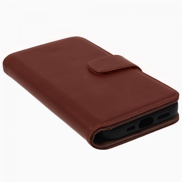 Nordic Covers iPhone 15 Pro Etui Essential Leather Maple Brown