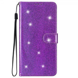 iPhone 15 Pro Etui Glitter Lilla