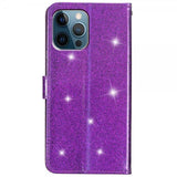 iPhone 15 Pro Etui Glitter Lilla