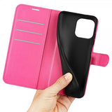 iPhone 15 Pro Etui Litchi Magenta