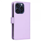 Betopnice iPhone 15 Pro Etui Avtagbart Deksel 005 Lilla