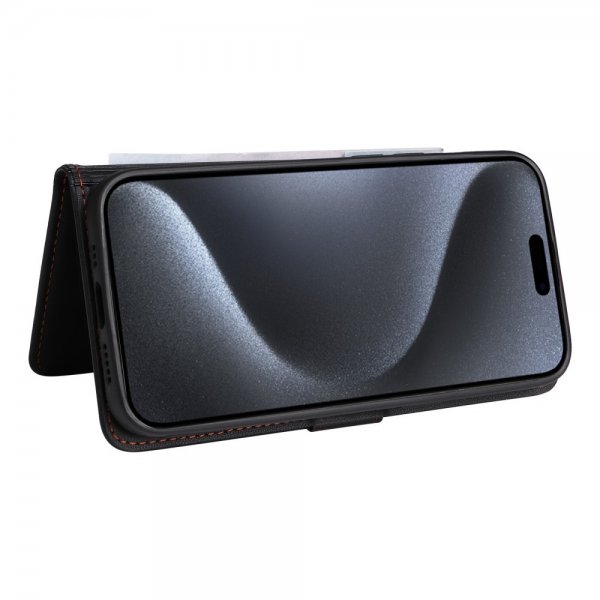 Betopnice iPhone 15 Pro Etui Avtagbart Deksel 005 Svart