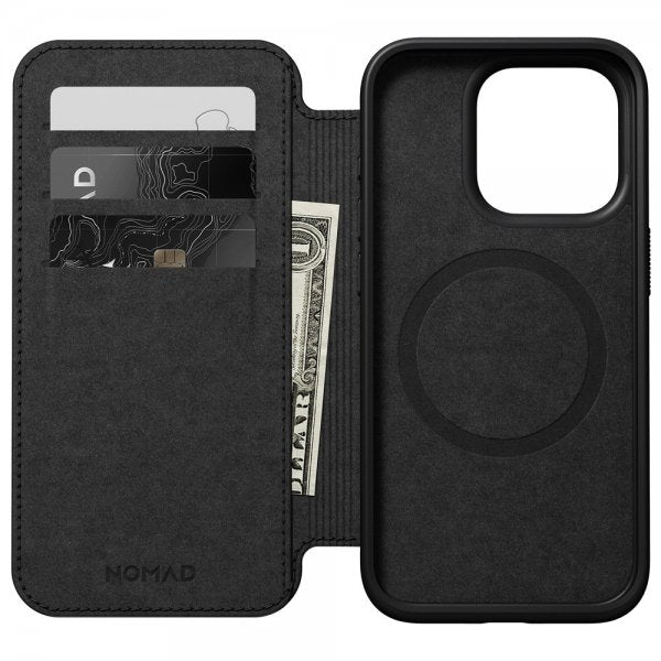 Nomad iPhone 15 Pro Etui Modern Leather Folio Brun