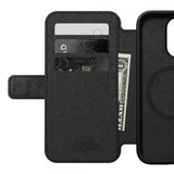 Nomad iPhone 15 Pro Etui Modern Leather Folio Horween Svart
