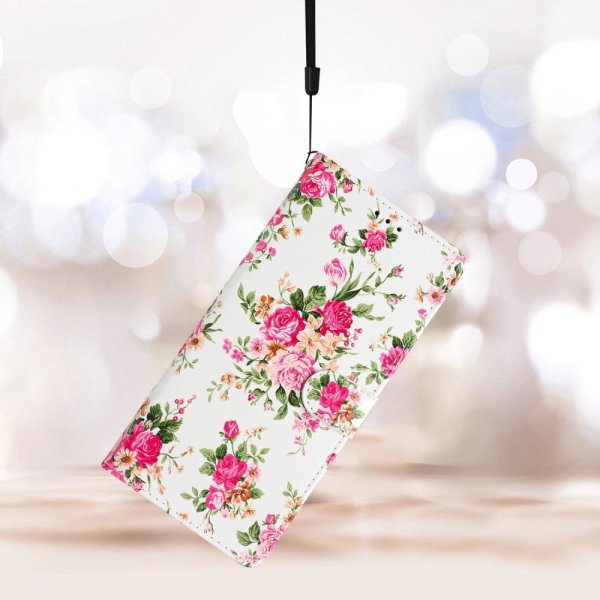 iPhone 15 Pro Etui Motiv Røda Blomster