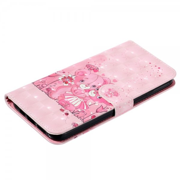 iPhone 15 Pro Etui Motiv Rosa Teddybjørn