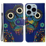 iPhone 15 Pro Etui Motiv Ugle Mandala