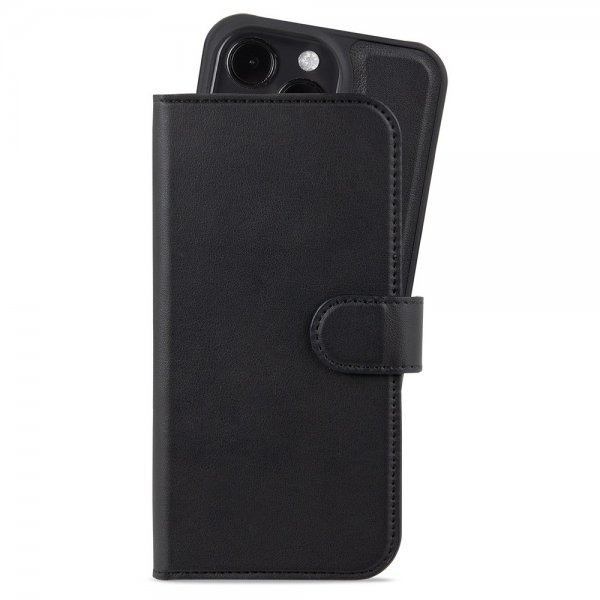 holdit iPhone 15 Pro Etui Wallet Case Magnet Plus Svart