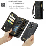 CaseMe iPhone 15 Pro Max Etui 008 Series Avtakbart Deksel Svart