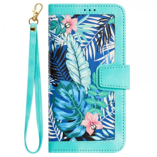 iPhone 15 Pro Max Etui Blomstermønster Grønn