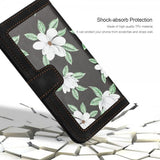 iPhone 15 Pro Max Etui Blomstermønster Svart