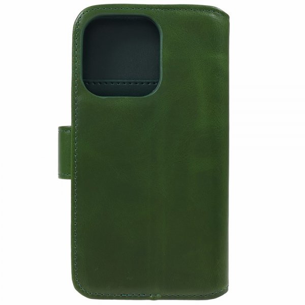 Nordic Covers iPhone 15 Pro Max Etui Essential Leather Juniper Green