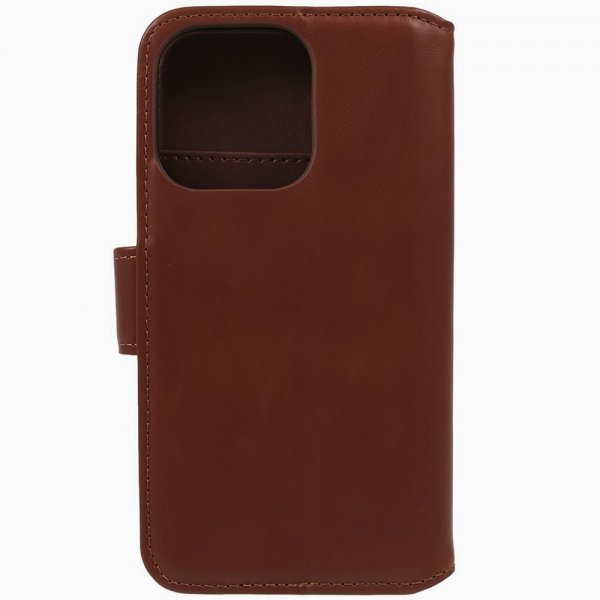 Nordic Covers iPhone 15 Pro Max Etui Essential Leather Maple Brown