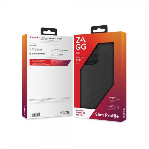 Zagg iPhone 15 Pro Max Etui Folio Svart