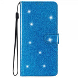 iPhone 15 Pro Max Etui Glitter Blå
