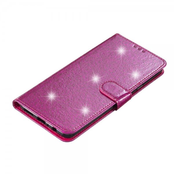 iPhone 15 Pro Max Etui Glitter Magenta