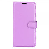 iPhone 15 Pro Max Etui Litchi Lilla