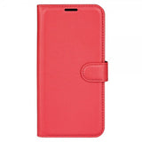 iPhone 15 Pro Max Etui Litchi Rød