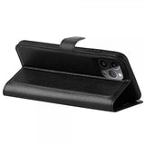 iPhone 15 Pro Max Etui Litchi Svart