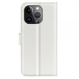 iPhone 15 Pro Max Etui Litchi Hvit