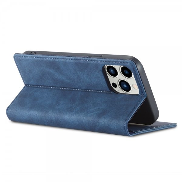 Lc.Imeeke iPhone 15 Pro Max Etui med Kortlomme flipp Blå
