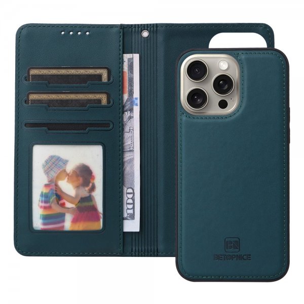 Betopnice iPhone 15 Pro Max Etui Avtagbart Deksel 005 Blå