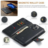 Dg.Ming iPhone 15 Pro Max Etui Avtagbart Deksel Svart