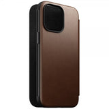 Nomad iPhone 15 Pro Max Etui Modern Leather Folio Brun