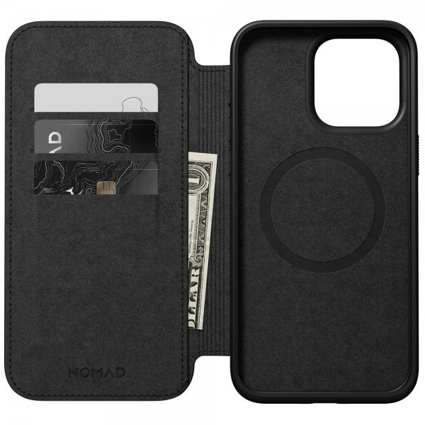 Nomad iPhone 15 Pro Max Etui Modern Leather Folio Brun