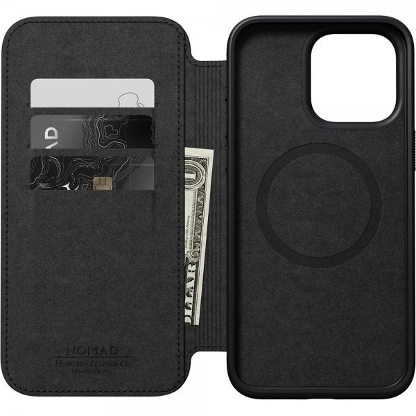 Nomad iPhone 15 Pro Max Etui Modern Leather Folio Horween Rustic Brown